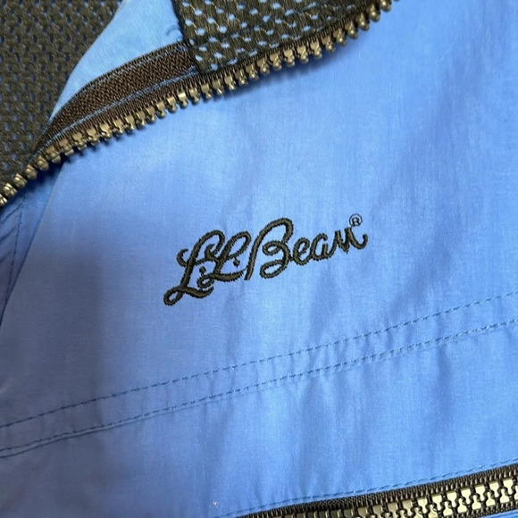 L.L. Bean women’s vintage blue full zip utility hiking vest size large - Picture 6 of 10